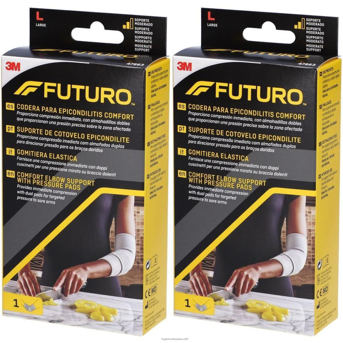 Compra Online futuro gomitiera elastica taglia l 2x1 pz bendaggio/i e Trova l'offerta più bassa