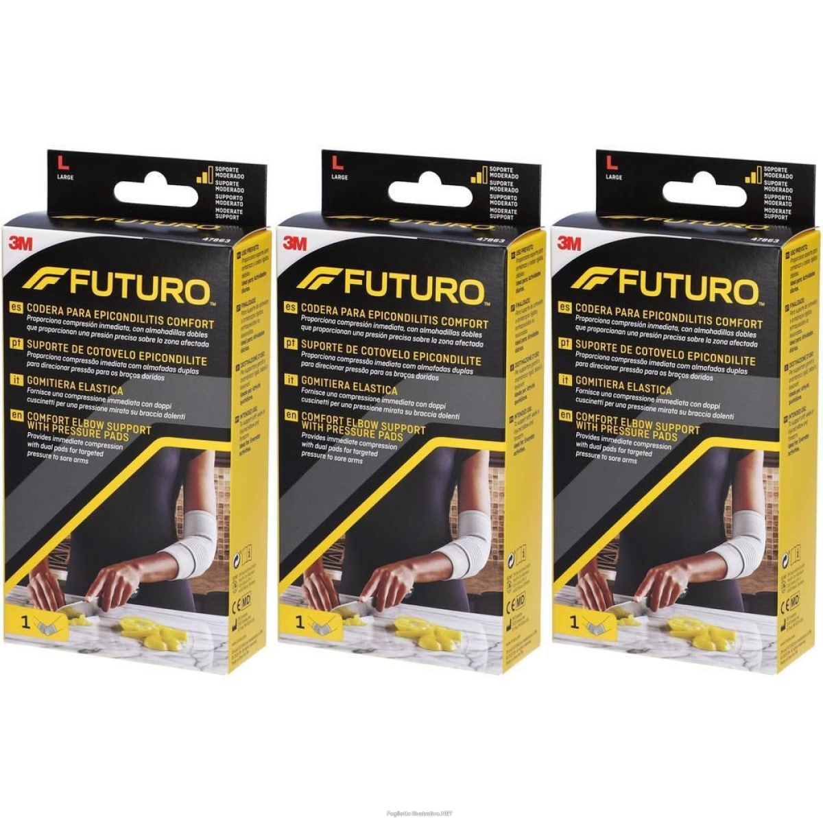 Compra Online futuro gomitiera elastica taglia l 3x1 pz bendaggio/i e Trova l'offerta più bassa