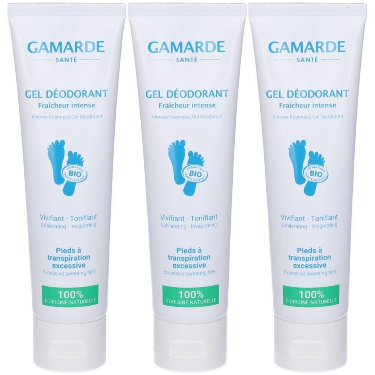 Acquista Online Gamarde gel deodorante piedi freschezza intensa 3x40 g e Cerca il miglior prezzo