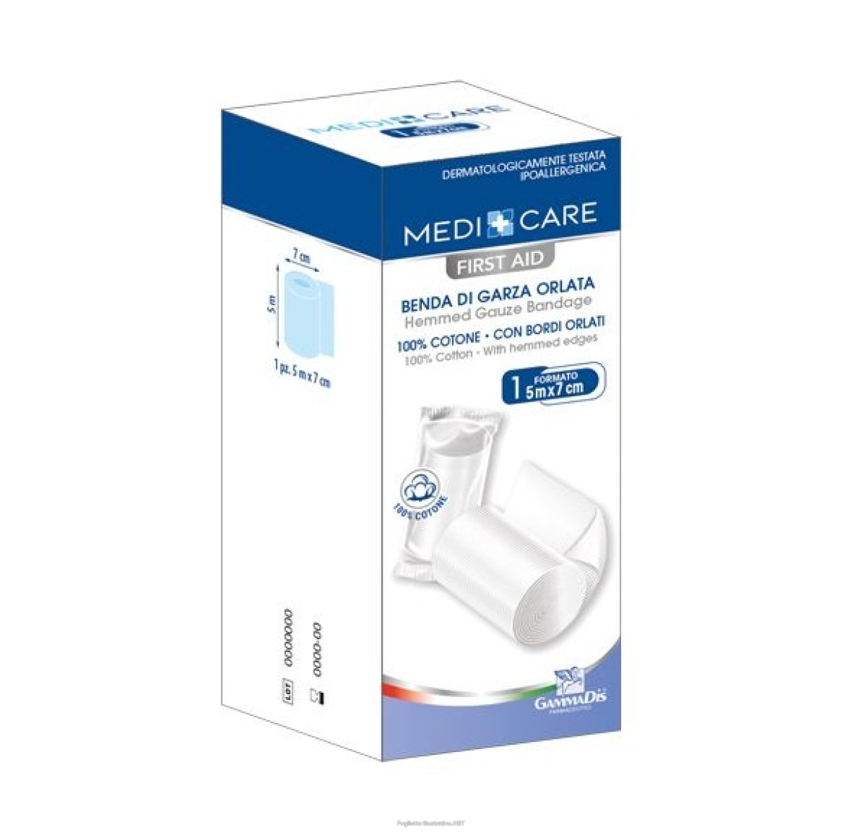 Acquista Online gammadis farmaceutici medicare - benda di garza orlata 5m x 5cm 1 pezzo e Cerca il miglior prezzo