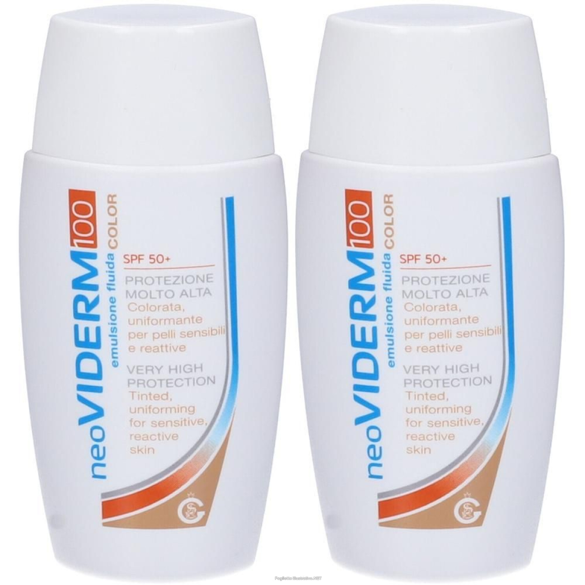 Acquista Online ganassini neo viderm 100 emulsione fluida color spf50+ 2x50 ml e Cerca il miglior prezzo