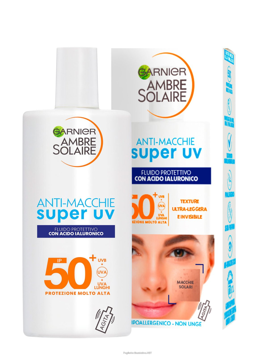Acquista Online garnier ambre solaire anti-macchie super uv fluido protettivo spf 50+ pelle sensibile 40 ml e Cerca il miglior prezzo