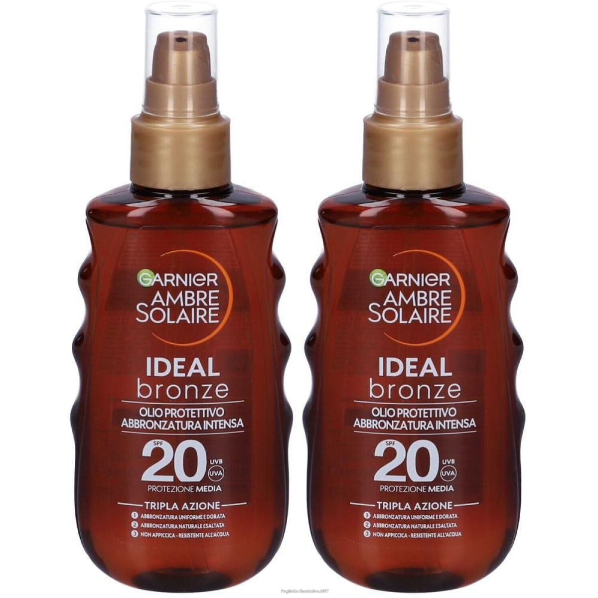 Acquista Online garnier ambre solaire ideal bronze spray spf 20+ 2x178,1 ml e Cerca il miglior prezzo