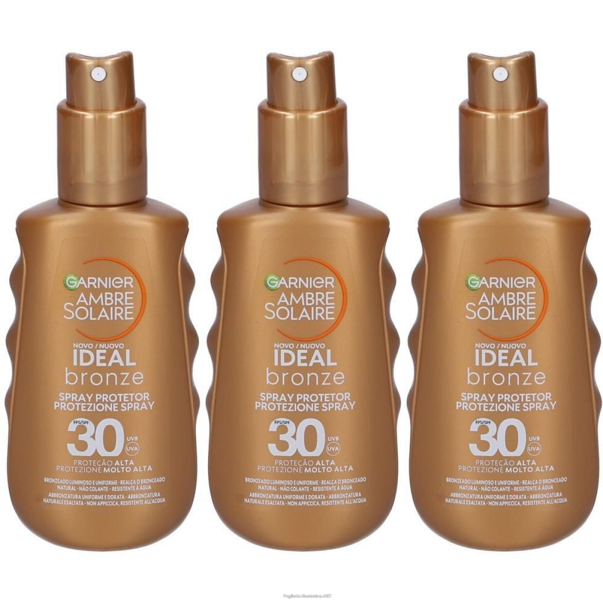 Acquista Online garnier ambre solaire ideal bronze spray spf 30+ 3x177,34 ml e Cerca il miglior prezzo