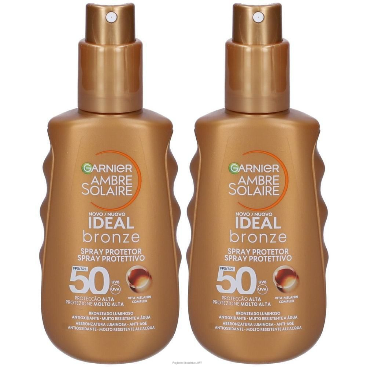 Acquista Online garnier ambre solaire ideal bronze spray spf 50+ 2x177,34 ml e Cerca il miglior prezzo