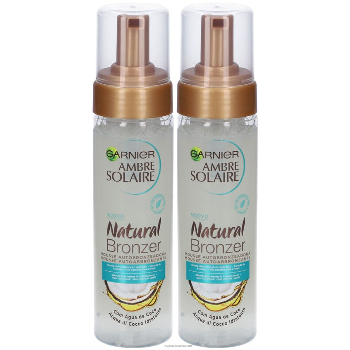 Acquista Online garnier ambre solaire natural bronzer mousse autoabbronzante set da 2 e Cerca il miglior prezzo