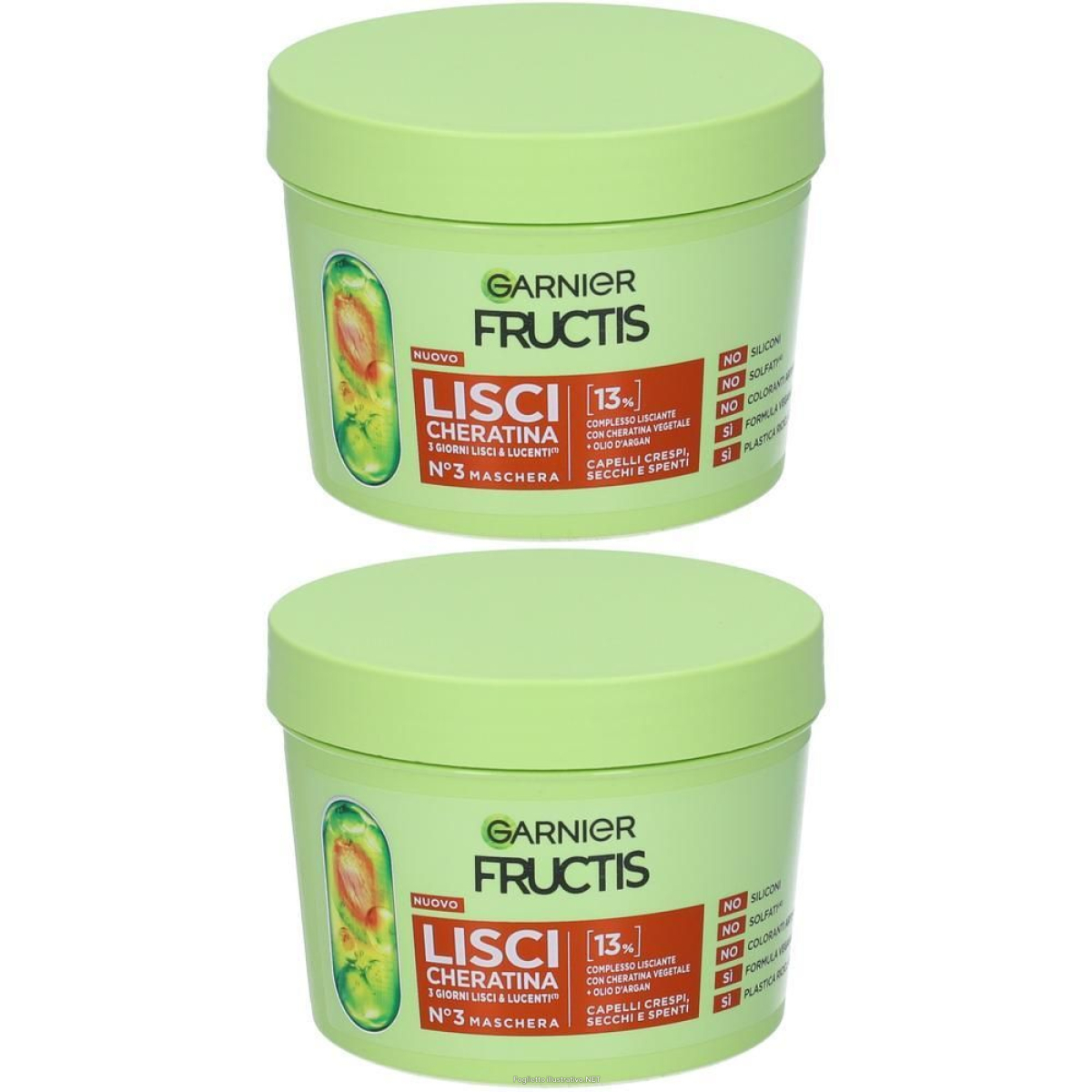 Acquista Online garnier fructis keratin sleek maschera 2x370 ml e Cerca il miglior prezzo