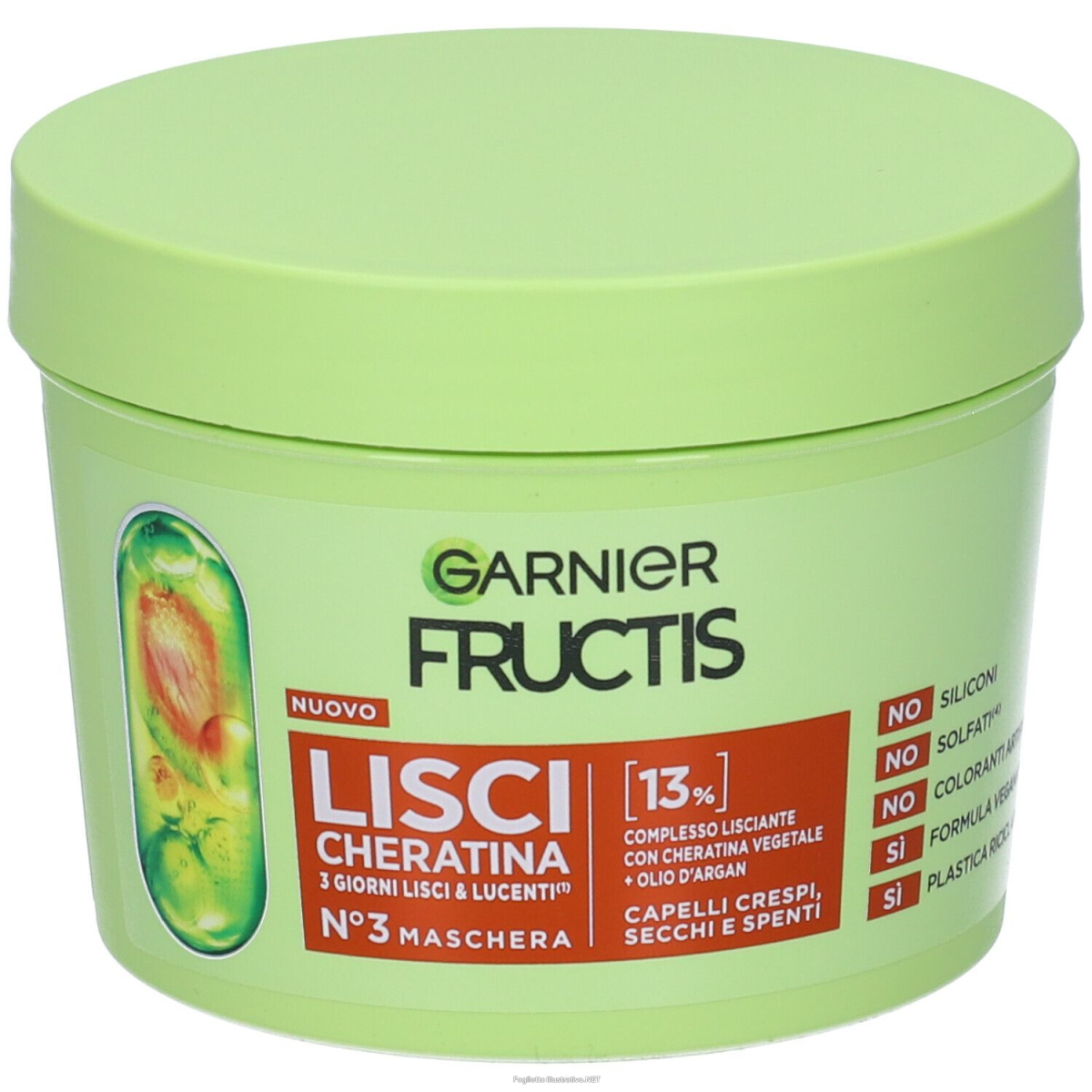 Acquista Online garnier fructis lisci cheratina maschera 370 ml per capelli lisci anti-crespo e Cerca il miglior prezzo