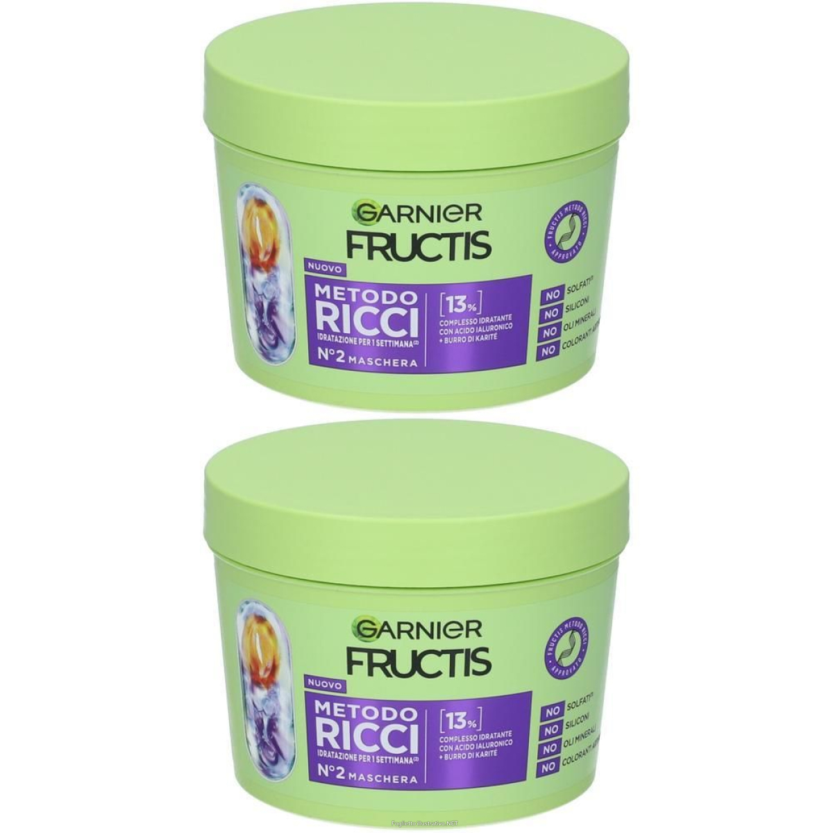 Acquista Online garnier fructis metodo ricci maschera 2x370 ml e Cerca il miglior prezzo