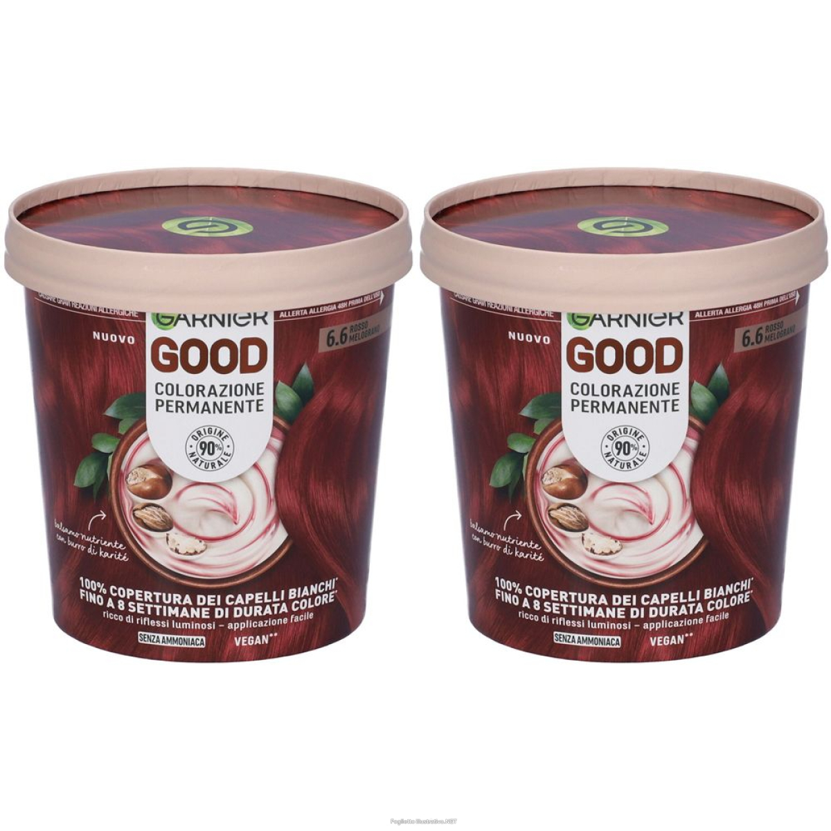 Acquista Online garnier good colorazione permanente 6.6 rosso melograno set da 2 2x160 e Cerca il miglior prezzo