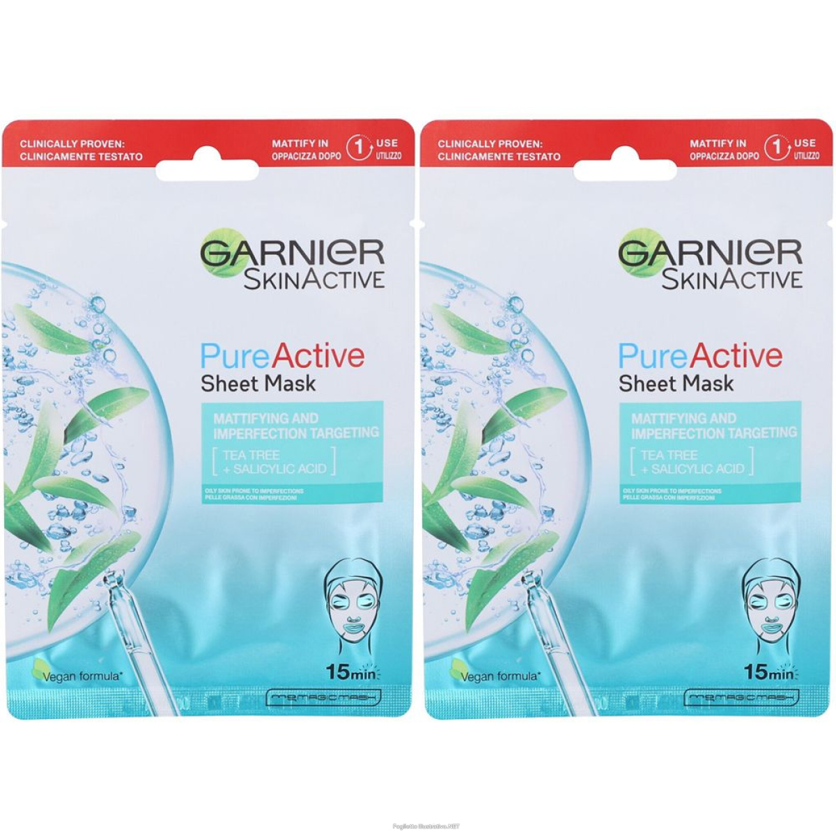 Acquista Online garnier maschera in tessuto anti-imperfezioni set da 2 2x23 g e Cerca il miglior prezzo