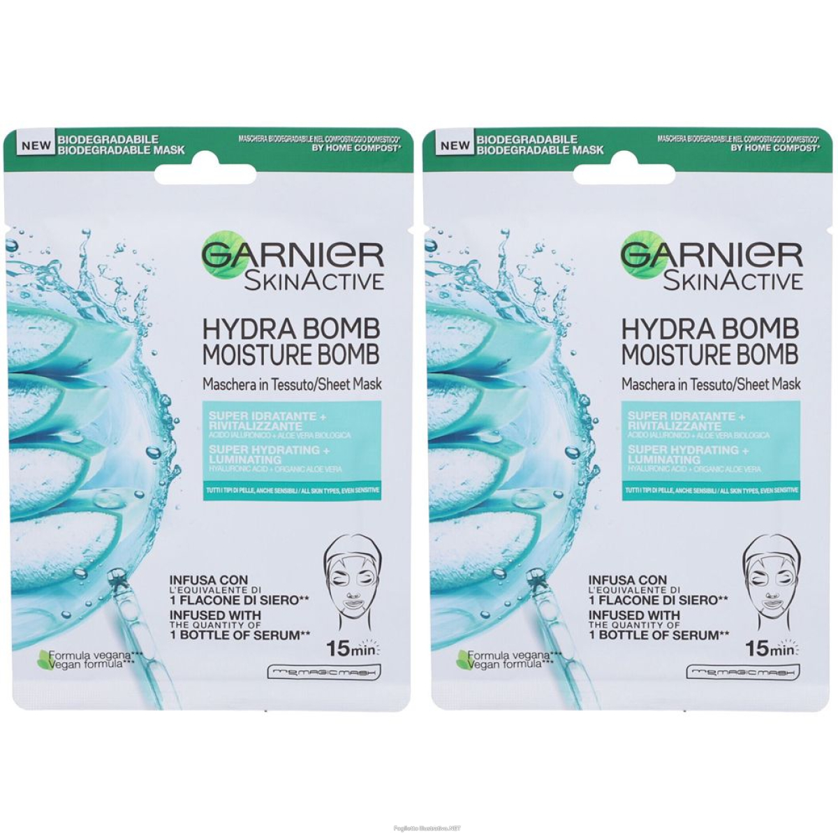 Acquista Online garnier maschera in tessuto skin active hydra bomb, con acido ialuroni e Cerca il miglior prezzo