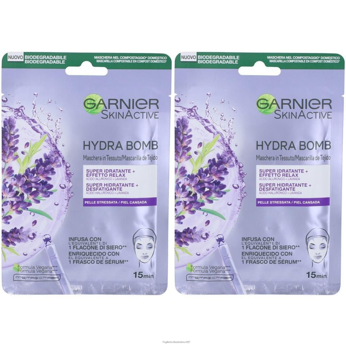 Acquista Online garnier maschera in tessuto skin active hydra bomb lavanda, formula su e Cerca il miglior prezzo