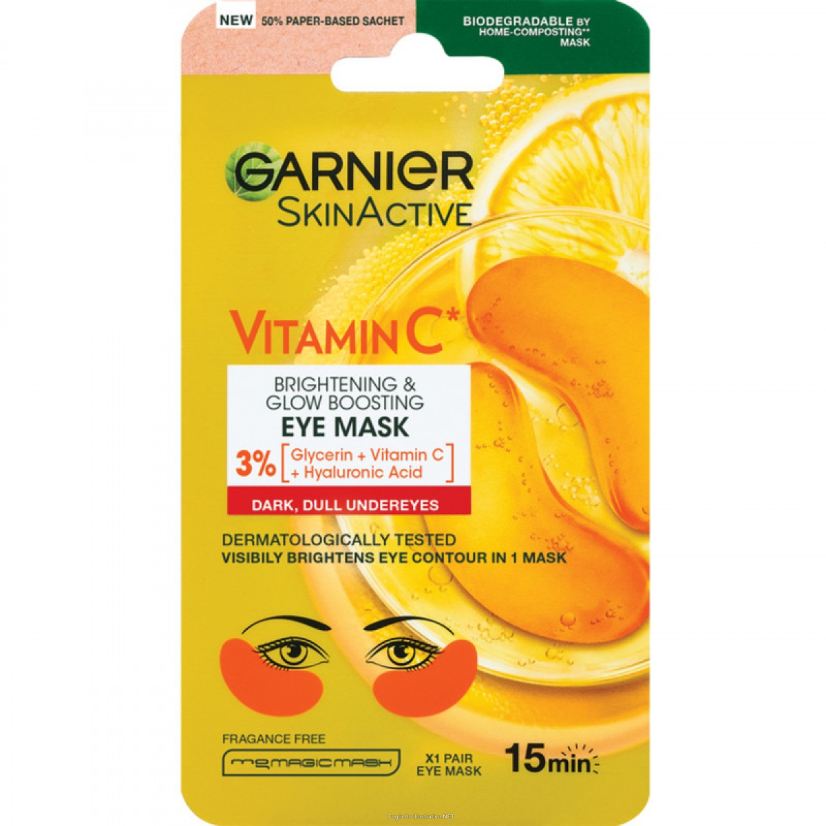 Acquista Online garnier maschera tessuto occhi illuminante vitamina c 2 pezzi e Cerca il miglior prezzo