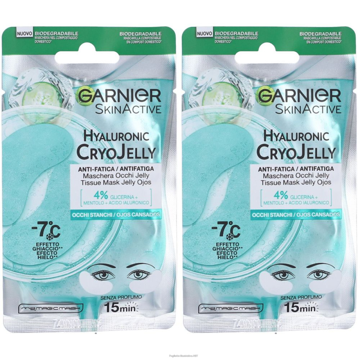 Acquista Online garnier maschera viso in tessuto cryo jelly occhi set da 2 2x1 pz masc e Cerca il miglior prezzo