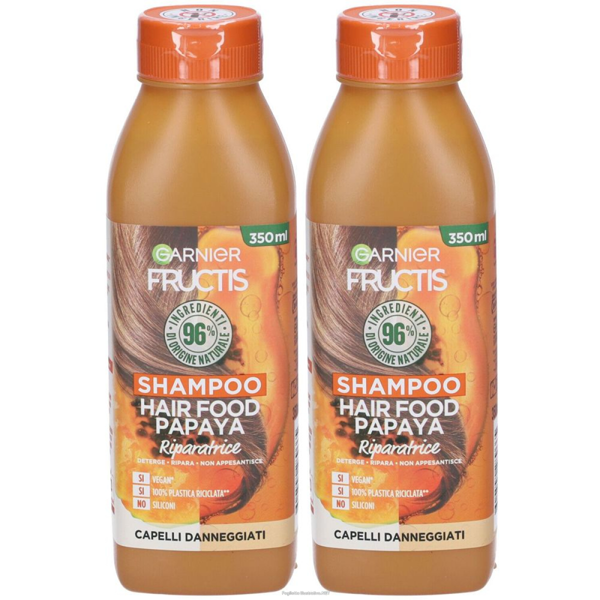 Acquista Online garnier shampoo fructis hair food papaya riparatrice set da 2 2x350 ml e Cerca il miglior prezzo