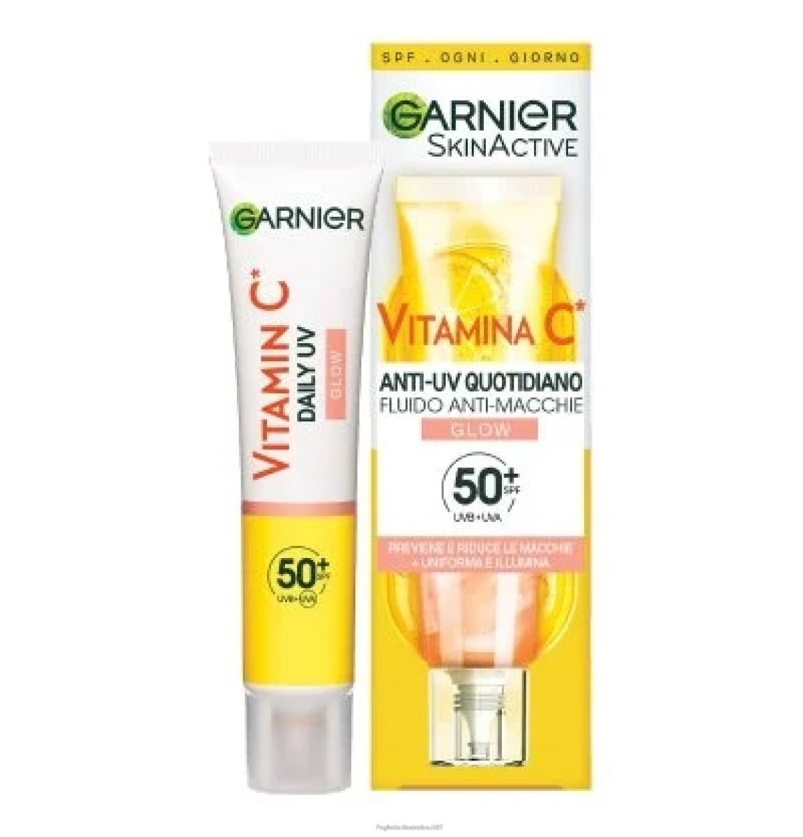 Acquista Online garnier skinactive vitamina c fluido anti-uv anti-macchie glow spf 50+, 40ml e Cerca il miglior prezzo