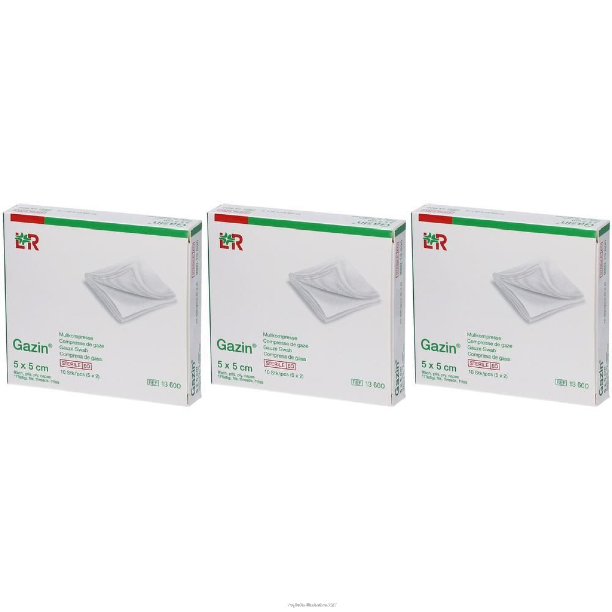 Acquista Online garza compressa idrofila gazin 5x5cm 5buste x 2 pezzi 10 st e Cerca il miglior prezzo