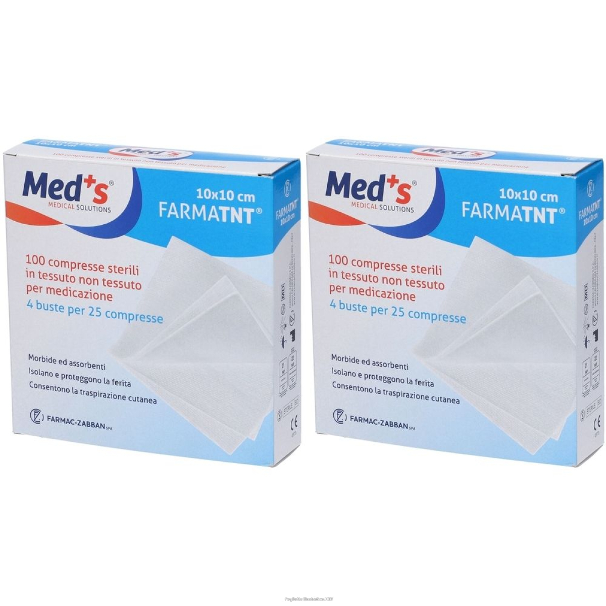 Acquista Online garza compressa meds tessuto non 10x10cm 100 pezzi set da 2 pz e Cerca il miglior prezzo