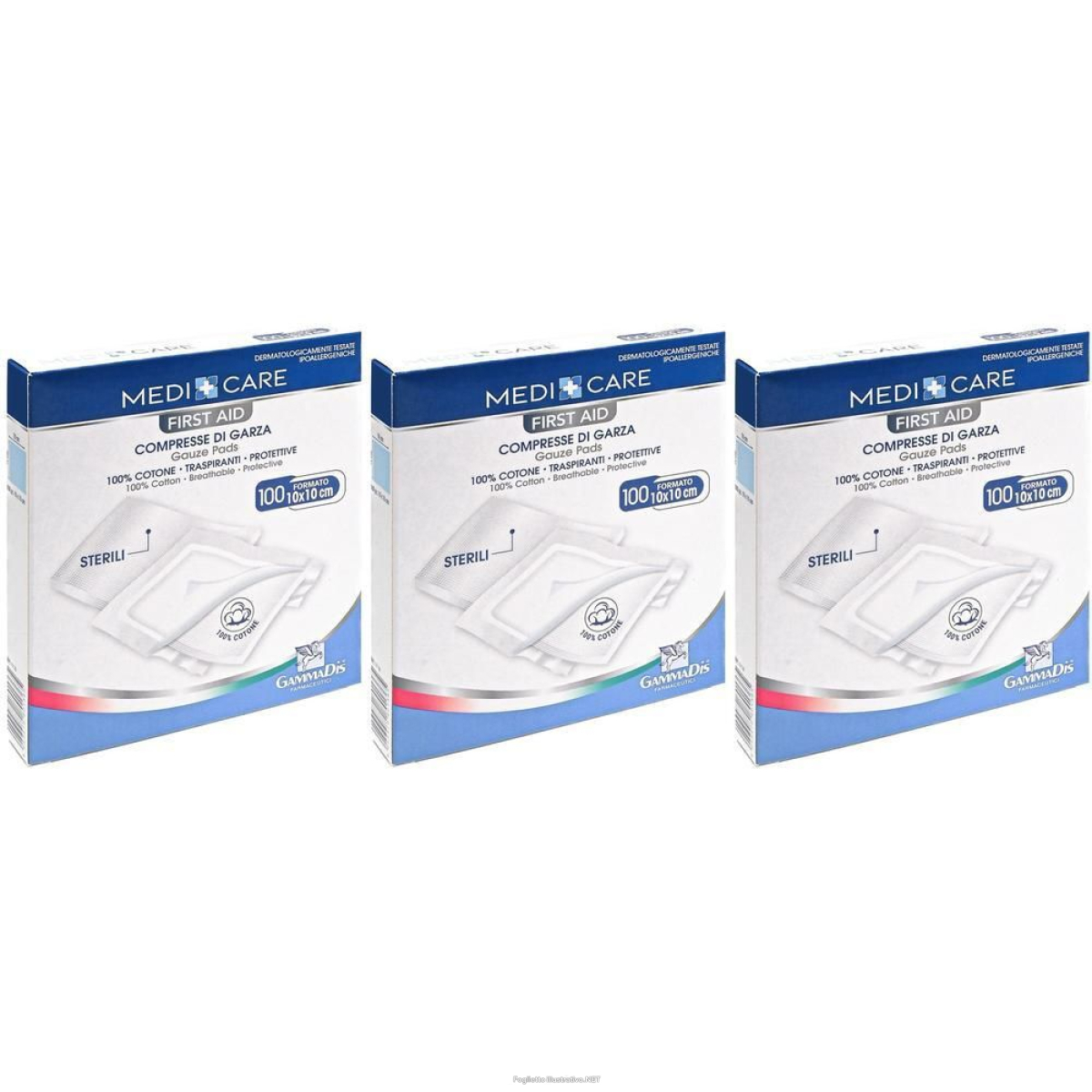 Acquista Online garza cotone 10x10 cm 100 pezzi 3x100 st e Cerca il miglior prezzo