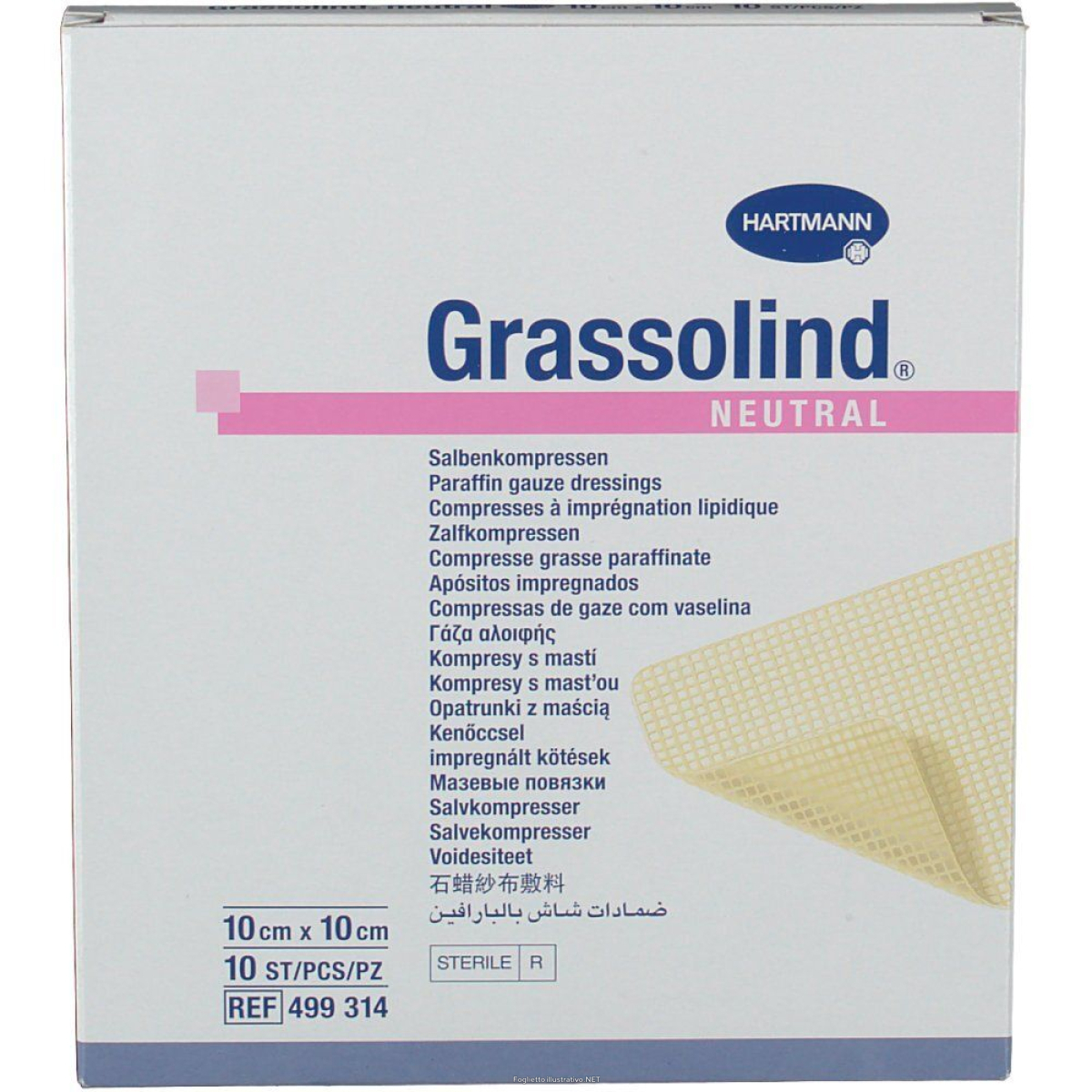 Acquista Online garza paraffinata grassolind 10x10cm 10 pezzi pz compresse e Cerca il miglior prezzo