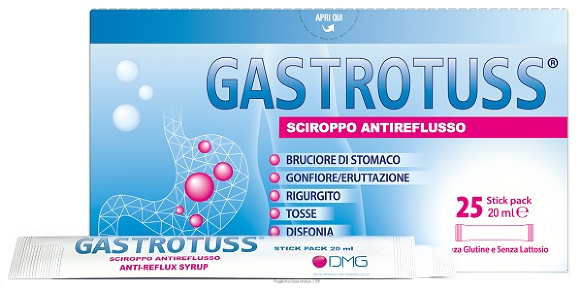Acquista Online gastrotuss sciroppo antireflusso per bruciore e gonfiore 25 stick pack - varie e Cerca il miglior prezzo