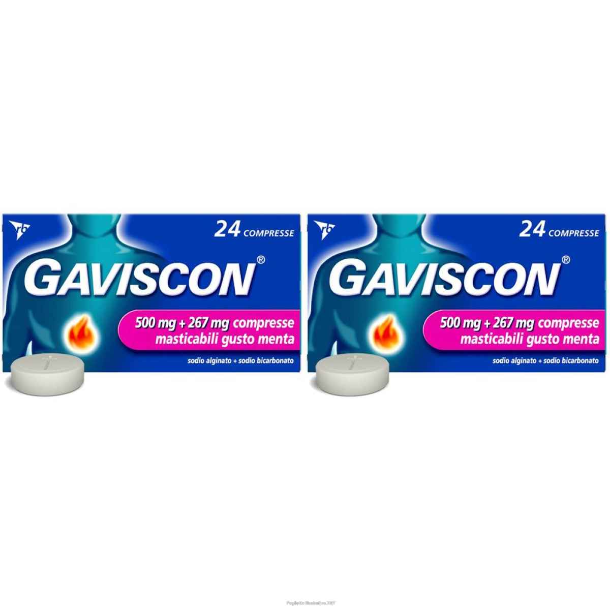 Acquista Online gaviscon® 500+267 mg compresse masticabili menta set da 2 2x24 pz comp e Cerca il miglior prezzo