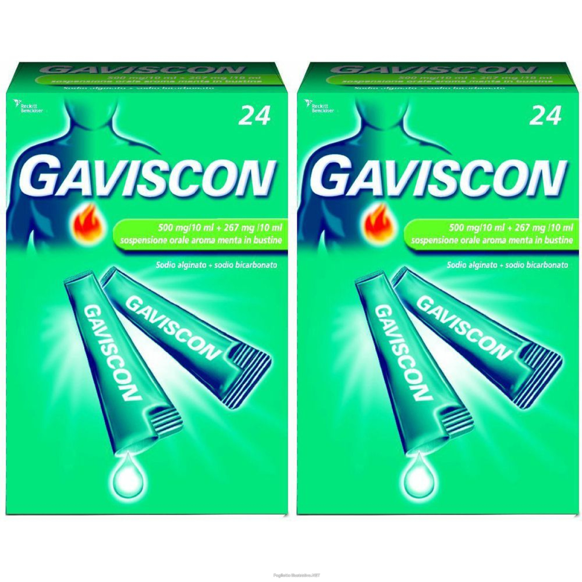 Acquista Online gaviscon 500 mg/10 ml + 267 sospensione orale aroma menta set e Cerca il miglior prezzo
