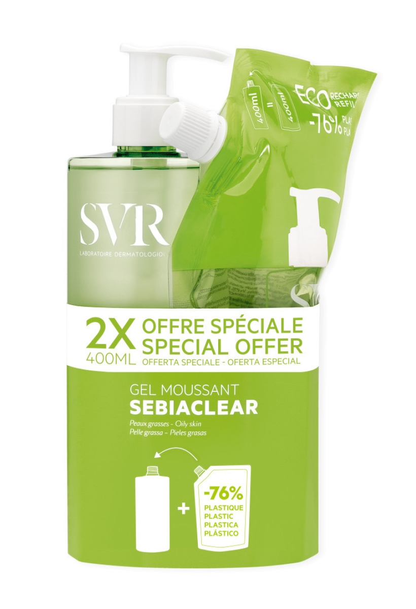 Acquista Online Gel detergente svr sebiaclear moussant + refill viso corpo e Cerca il miglior prezzo