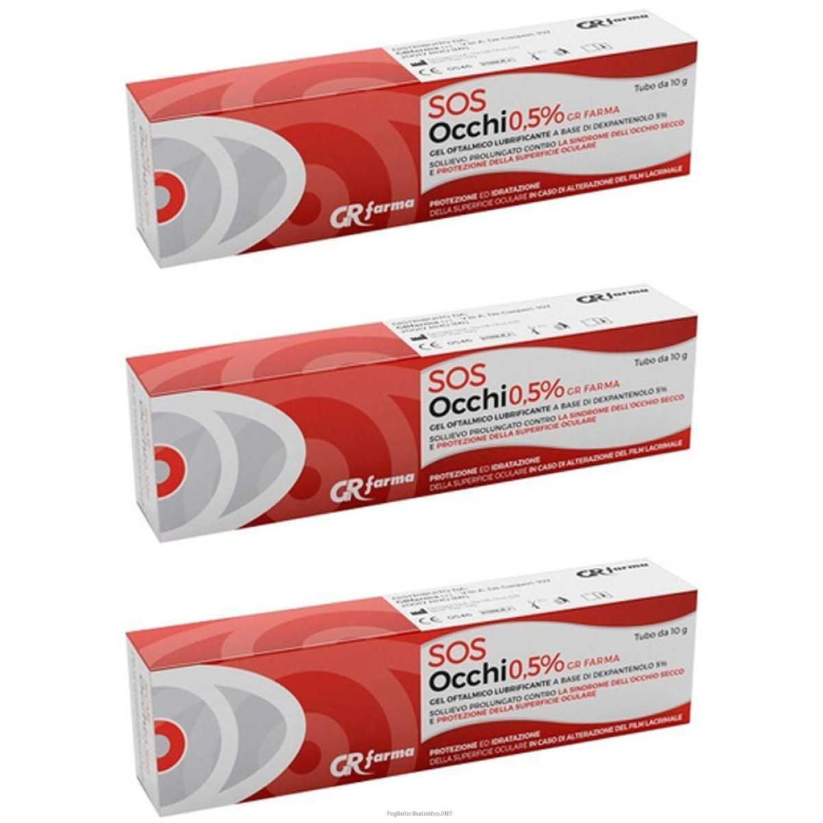 Acquista Online gel oftalmico lubrificante dexpantenolo 5% sos occhi 0,5% 10 g 3x10 g e Cerca il miglior prezzo