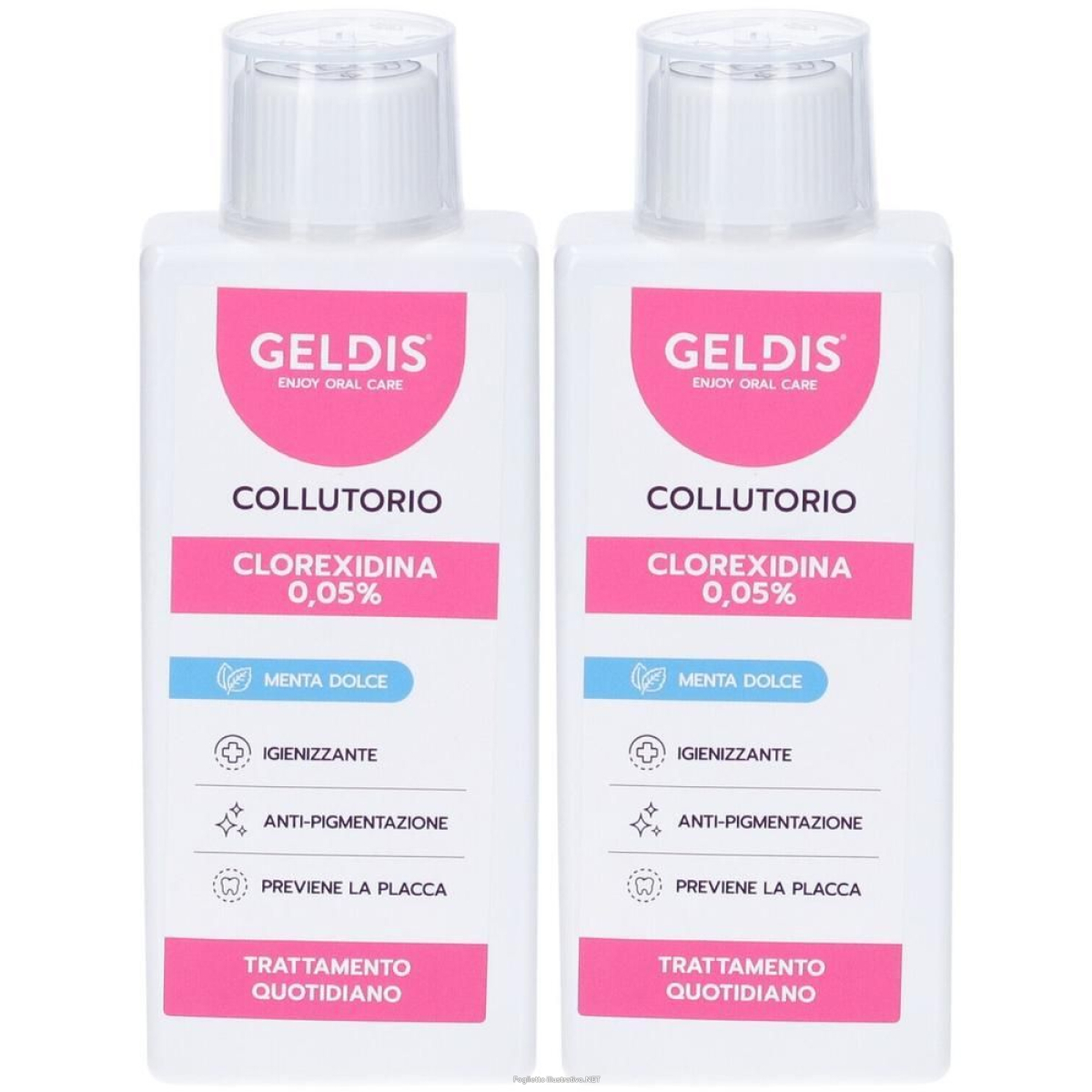 Acquista Online geldis collutorio gusto menta dolce clorexidina 0,05% 200 ml 2x200 e Cerca il miglior prezzo