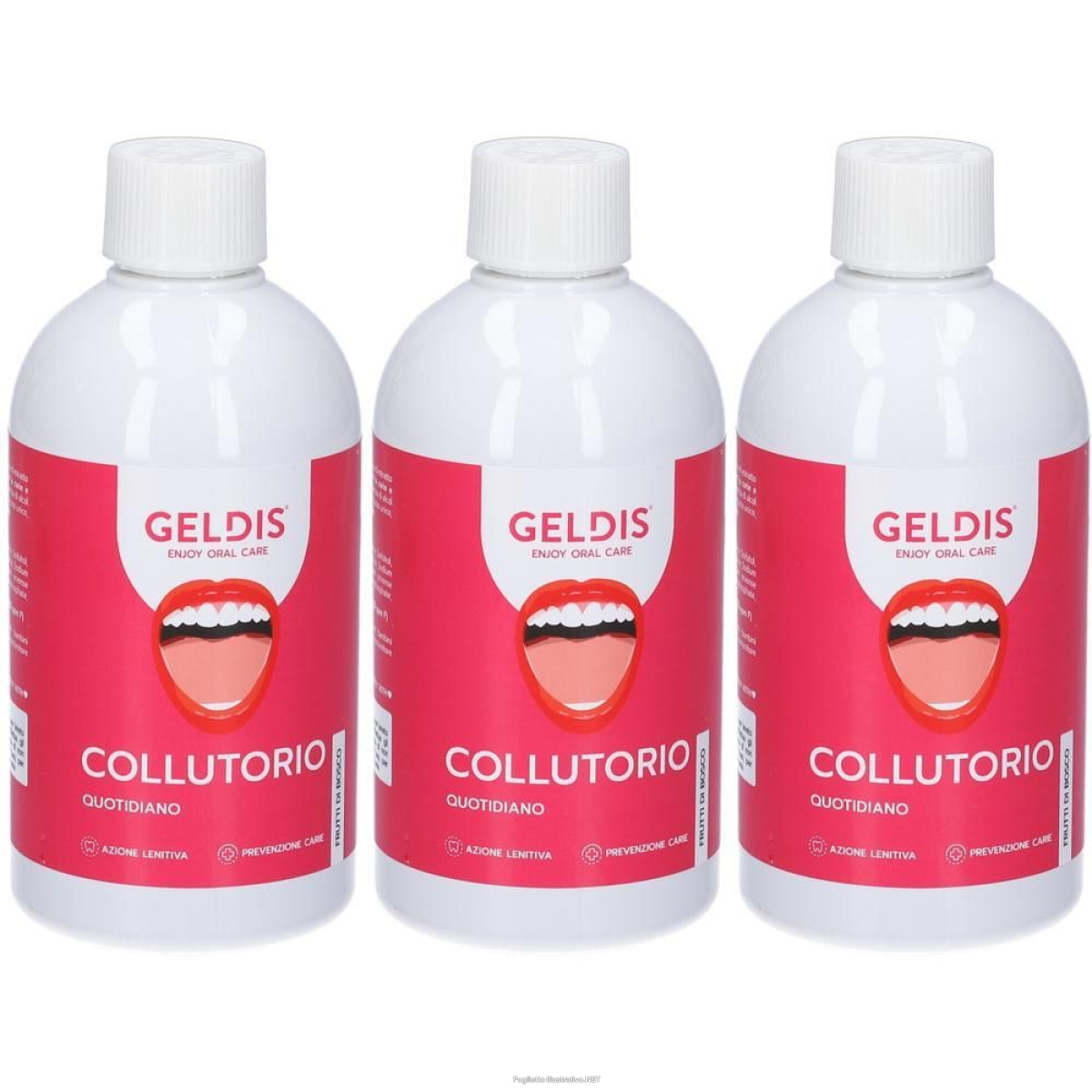 Acquista Online geldis collutorio quotidiano ai frutti di bosco 500 ml 3x500 e Cerca il miglior prezzo