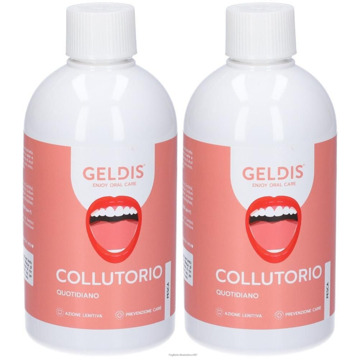 Acquista Online geldis collutorio quotidiano alla pesca 500 ml 2x500 e Cerca il miglior prezzo