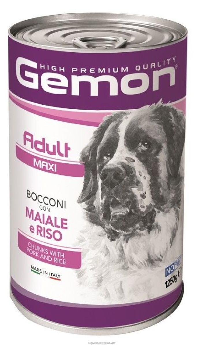 Acquista Online gemon cane bocconi maxi adult maiale riso 1,25kg (lattina) e Cerca il miglior prezzo