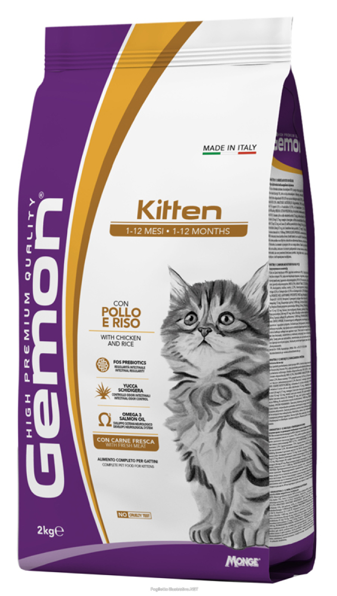 Acquista Online gemon cat kitten pollo e riso cibo secco per gattini in accrescimento sacco 2kg 4684 e Cerca il miglior prezzo