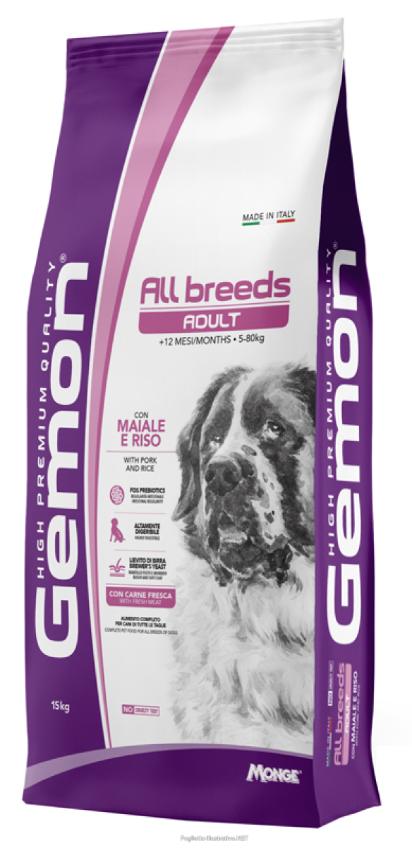 Acquista Online gemon dog all breeds adult maiale e riso cibo secco per cani sacco 15kg 4684 e Cerca il miglior prezzo