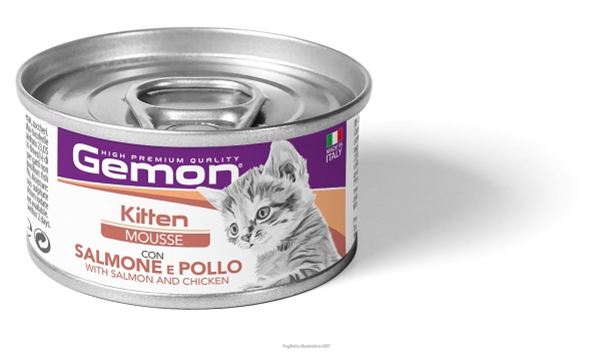 Acquista Online gemon gatto kitten mousse salmone pollo 85gr (lattina) e Cerca il miglior prezzo