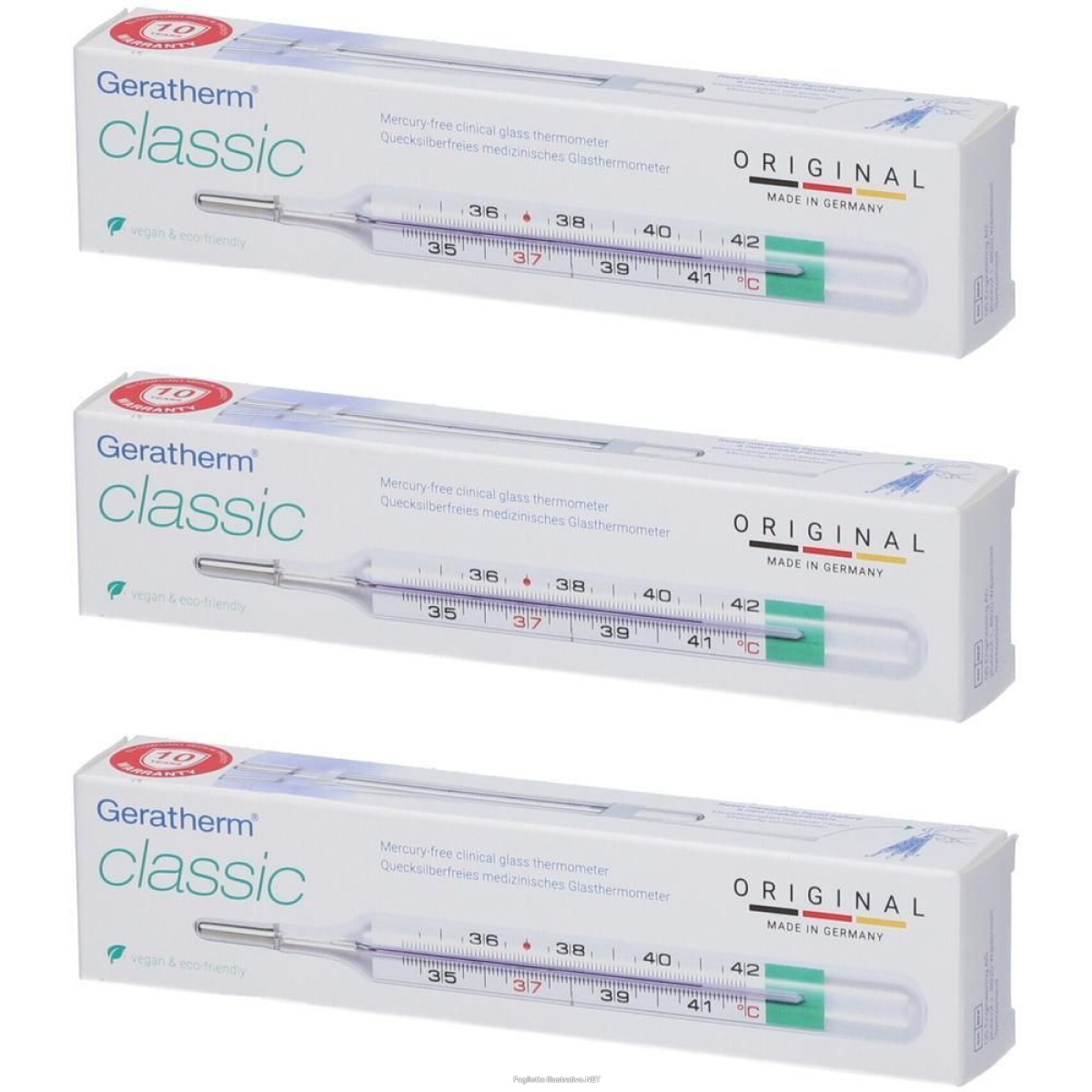 Acquista Online geratherm classic termometro analogico in vetro 3x1 st e Cerca il miglior prezzo