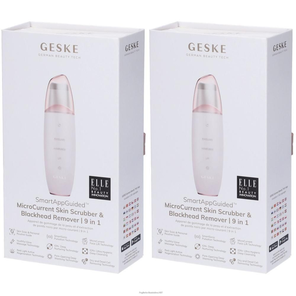 Acquista Online geske microcurrent skin scrubber & blackhead remover | 9 in 1 starligh e Cerca il miglior prezzo