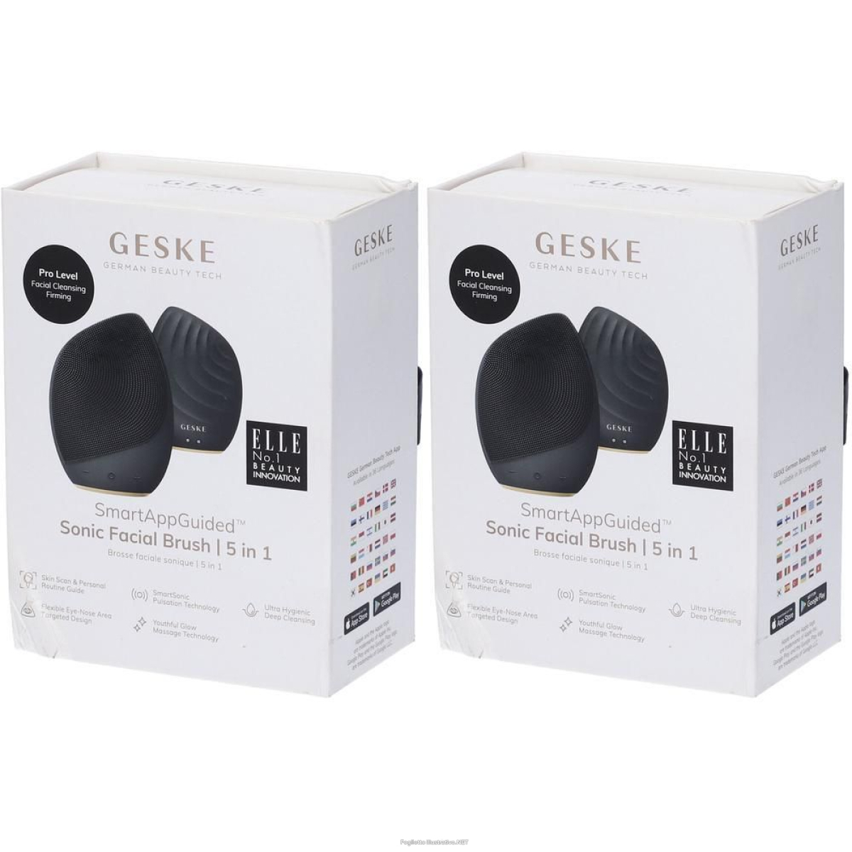 Acquista Online geske sonic facial brush | 5 in 1 grigio st e Cerca il miglior prezzo