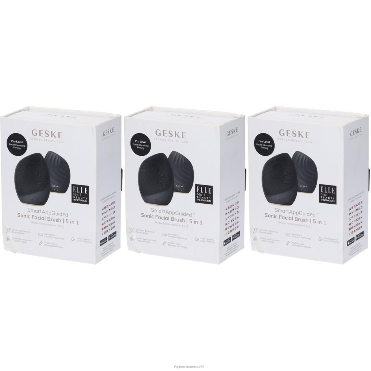 Acquista Online geske sonic facial brush | 5 in 1 grigio st e Cerca il miglior prezzo