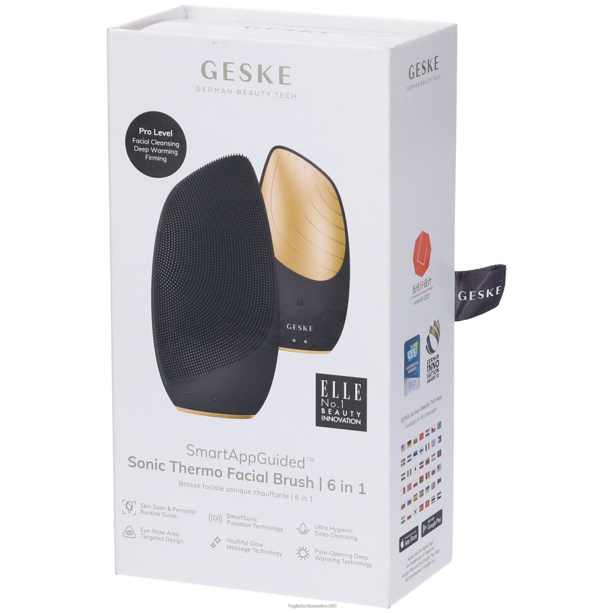 Acquista Online geske sonic thermo facial brush | 6 in 1 grigio pz altro e Cerca il miglior prezzo