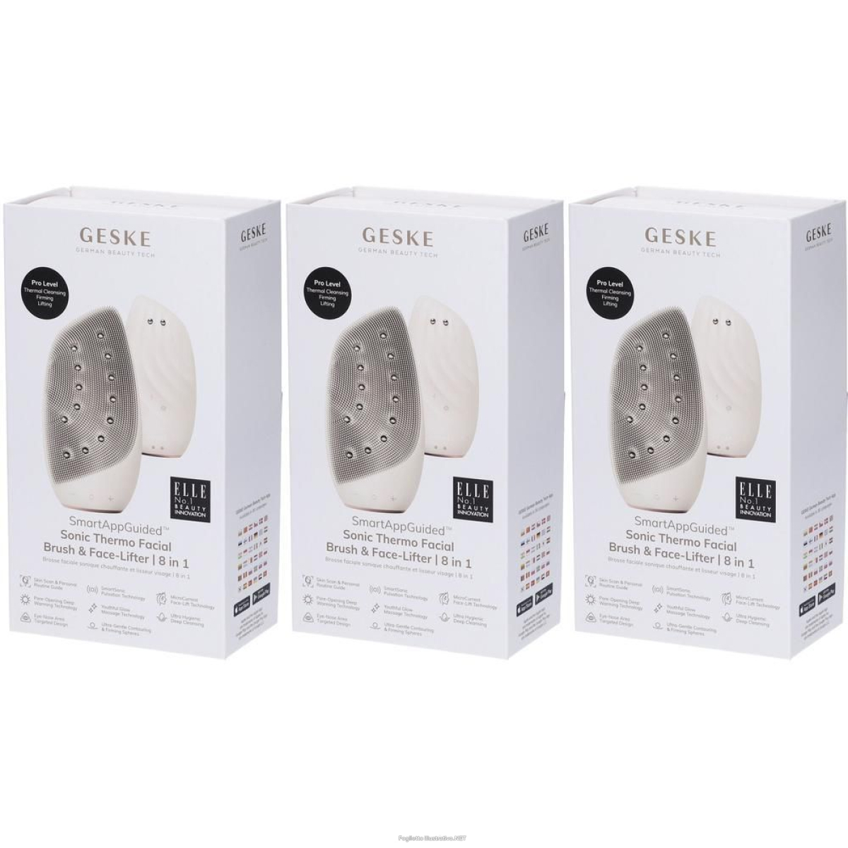 Acquista Online geske sonic thermo facial brush & face-lifter | 8 in 1 starlight 3x1 s e Cerca il miglior prezzo