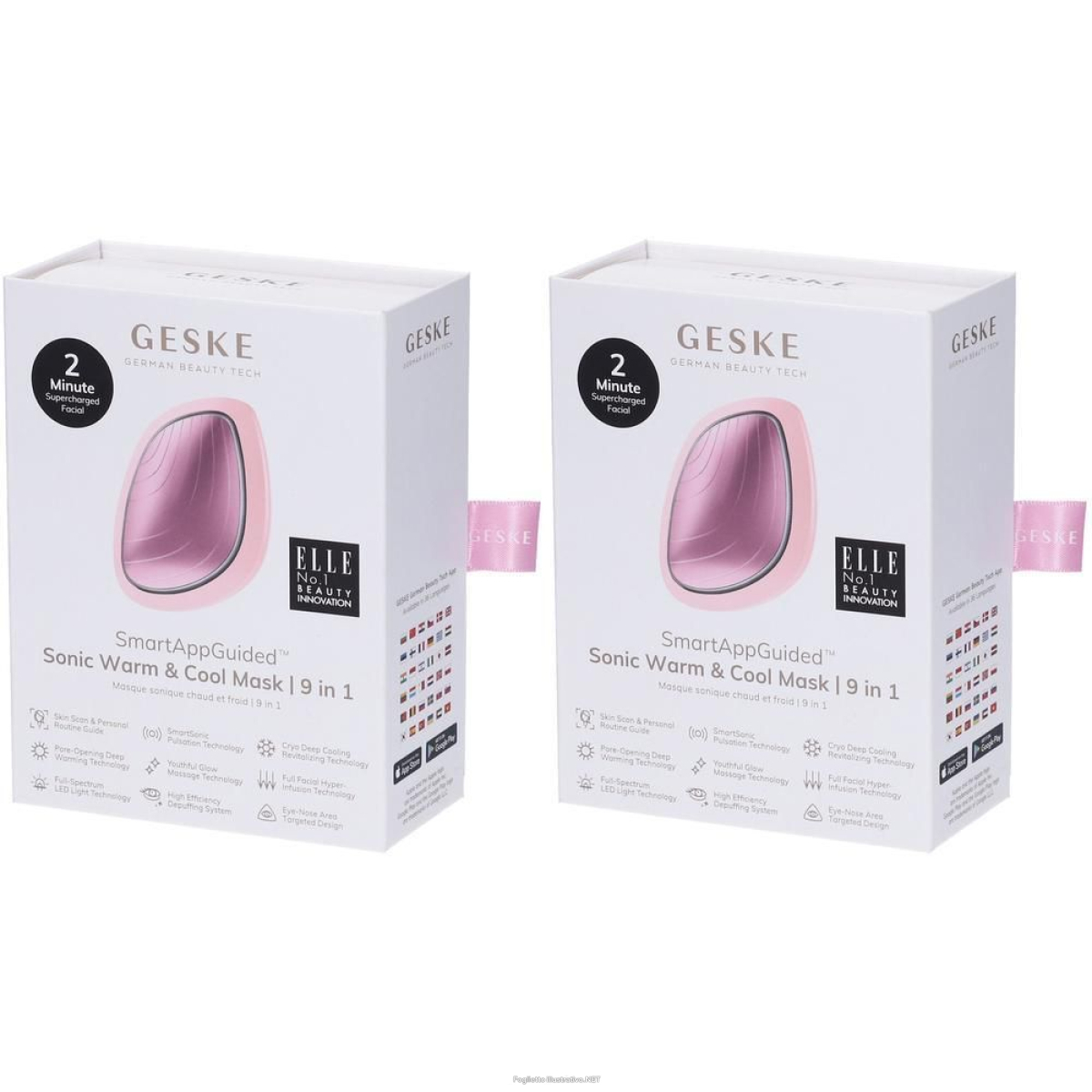 Acquista Online geske sonic warm & cool mask | 9 in 1 rosa 2x1 st e Cerca il miglior prezzo