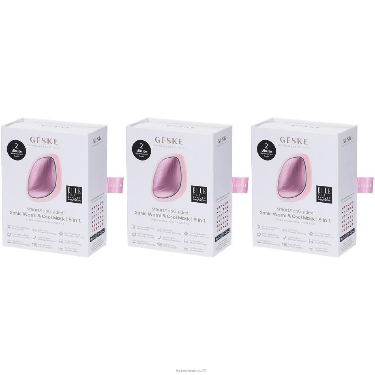 Acquista Online geske sonic warm & cool mask | 9 in 1 rosa 3x1 st e Cerca il miglior prezzo