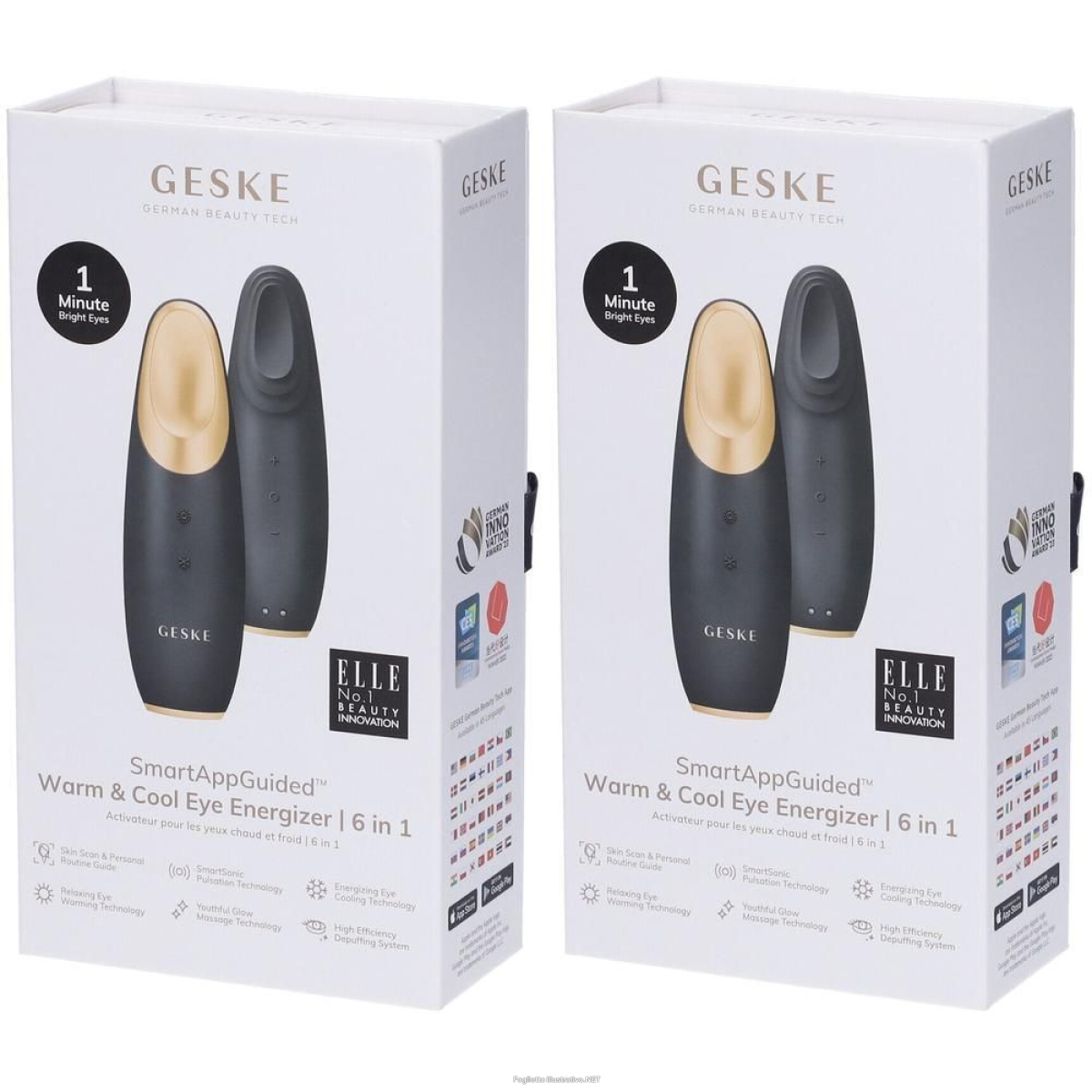 Acquista Online geske warm & cool eye energizer | 6 in 1 grigio 2x1 st e Cerca il miglior prezzo