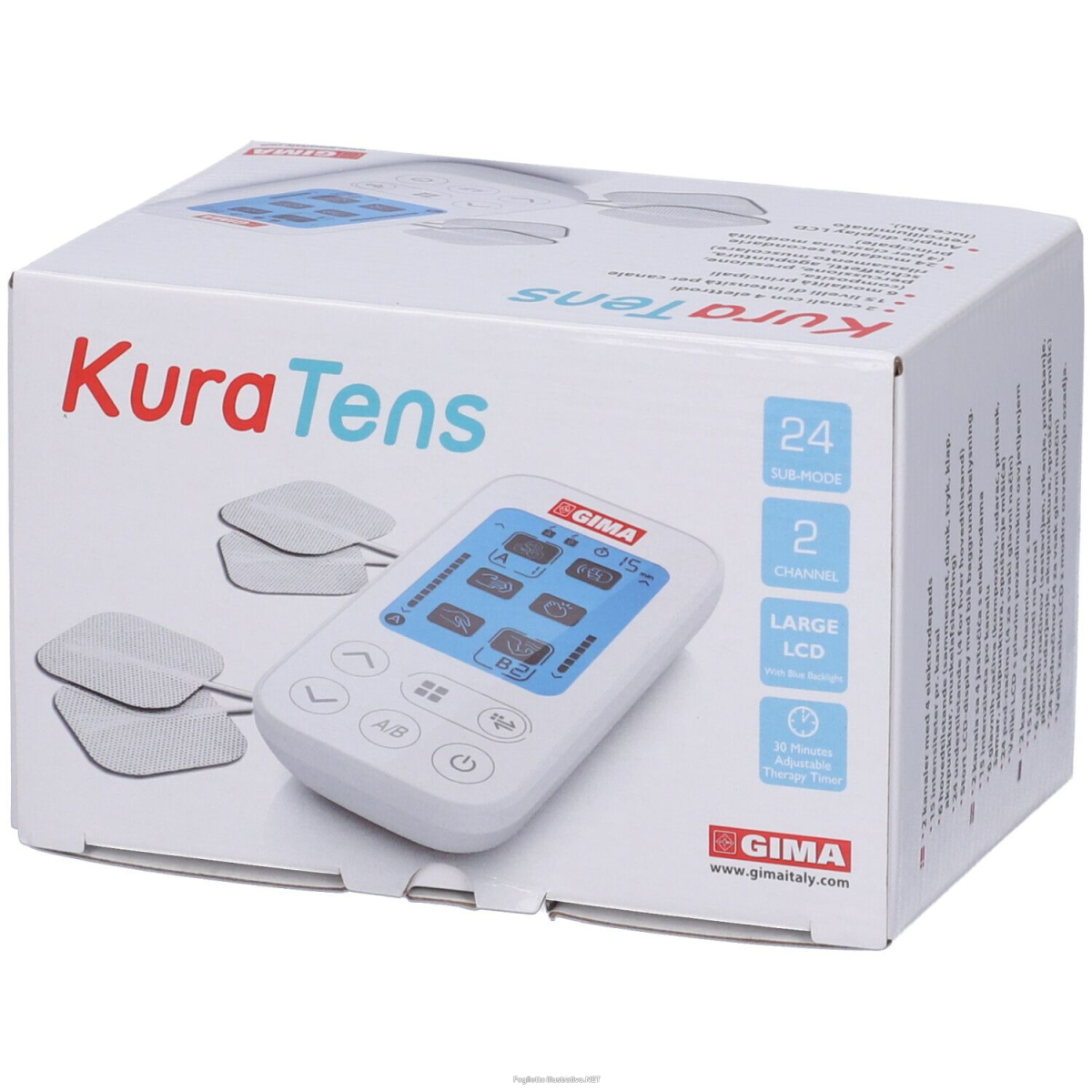 Acquista Online gima kura tens elettrostimolatore a 2 canali 6 programmi 1 pz altro e Cerca il miglior prezzo
