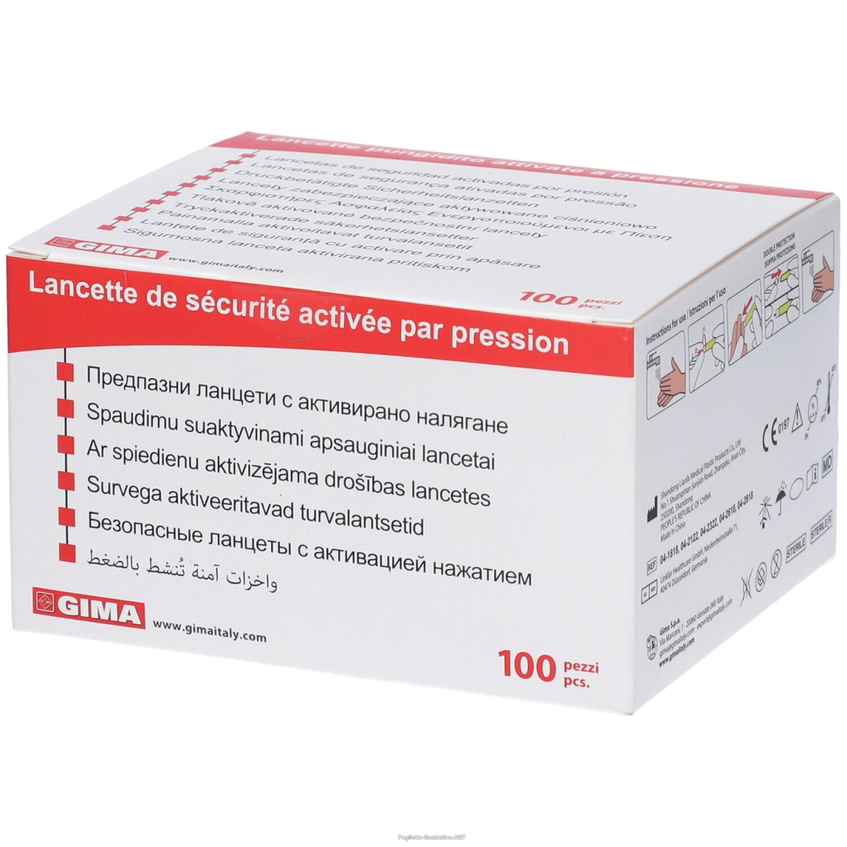 Acquista Online gima lancette automatiche di sicurezza rotonde - ago 26g 100 pz lancet e Cerca il miglior prezzo