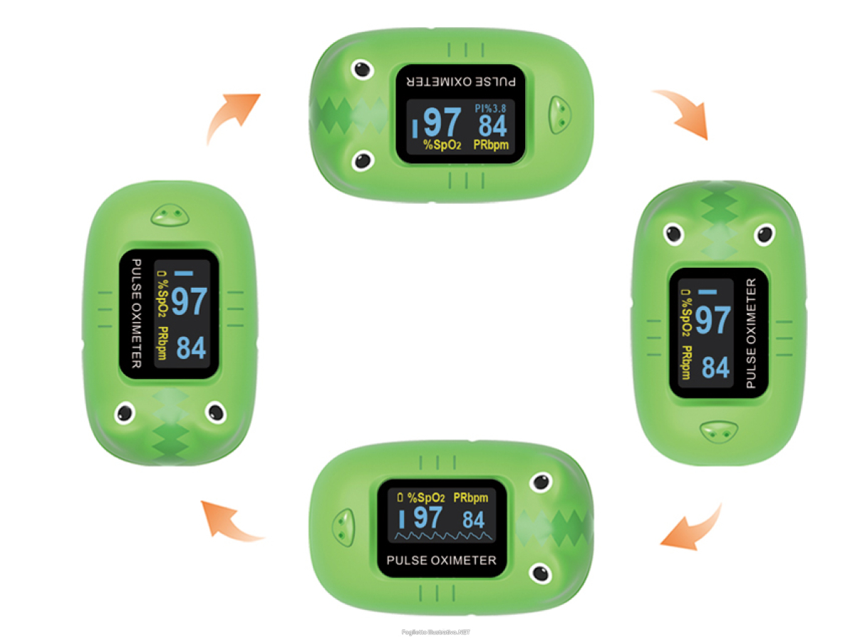 Acquista Online gima pulsoximetro pediatrico oxy 0 coccodrillo controllo dell'ossigeno per bambini e Cerca il miglior prezzo