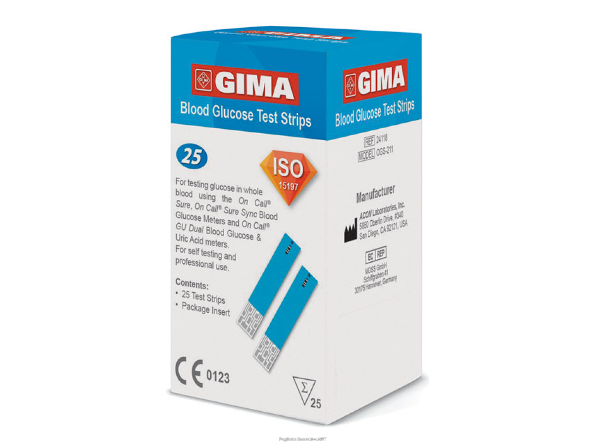 Acquista Online gima strisce glucosio in flaconcino per monitor multiparametrico g e Cerca il miglior prezzo